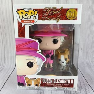 Funko Pop! Queen Elizabeth II in Pink Vinyl Bobble Toy Figure #01
